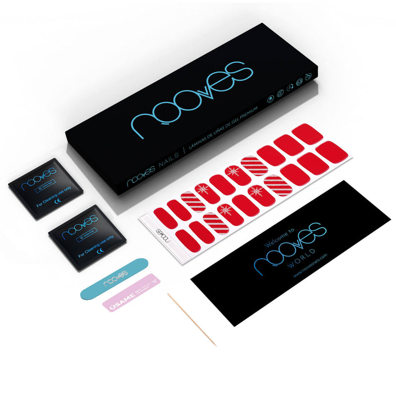 Packaging Láminas Láminas de Gel - Holiday Harmony  - Nooves Nails - Incluye lima y palito de naranjo