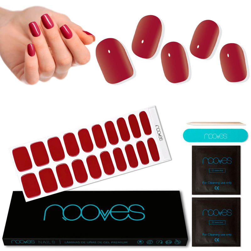 Kit de uñas de gel Láminas de Gel  - Je t'aime- Nooves Nails - Fácil aplicación sin torno