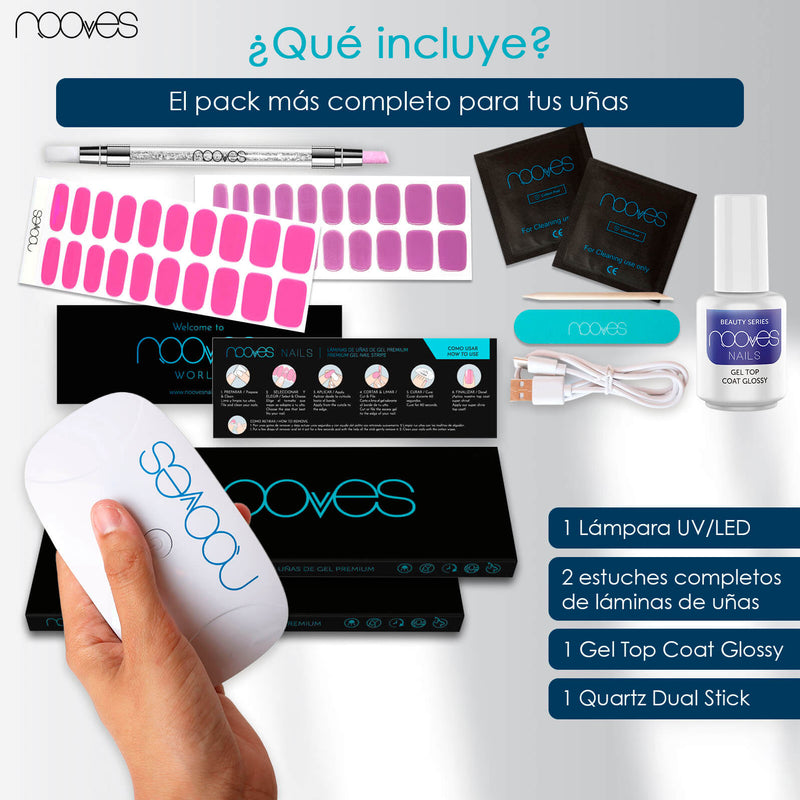 Kit Inicial Beauty Blue - Pacote Inicial com Top Coat - Nooves Nails