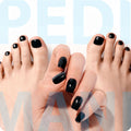 Pack Total Black – Pack de 2 láminas de uñas negras para manicura y pedicura