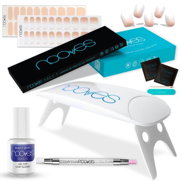 Kit Inicial Beauty Nude - Pacote Inicial com Top Coat - Nooves Nails