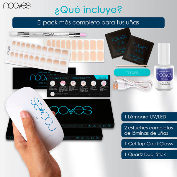 Kit Inicial Beauty Nude - Pacote Inicial com Top Coat - Nooves Nails