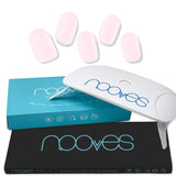 Pack Nooves Nails Folha de gel premium pré-curada Pink Designs + Lâmpada UV/LED 8W PORTÁTIL - Lâmpada secadora de unhas 8W