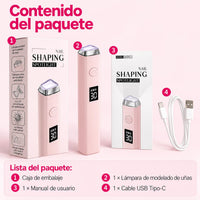 Contenido de la caja: caja, lámpara de moldeado, manual de usuario y cable USB Tipo-C