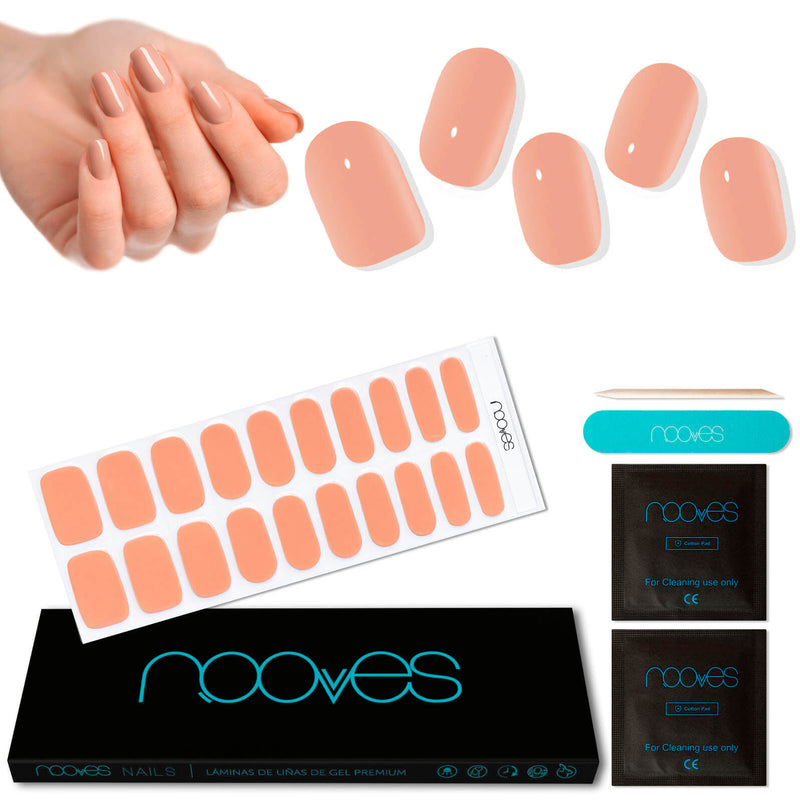 Láminas resistentes al agua Láminas de Gel - Little Peach - Nooves Nails - Duración más de 14 días