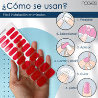 Ver detalle Láminas de Gel  - Crimson Red - Nooves Nails 8