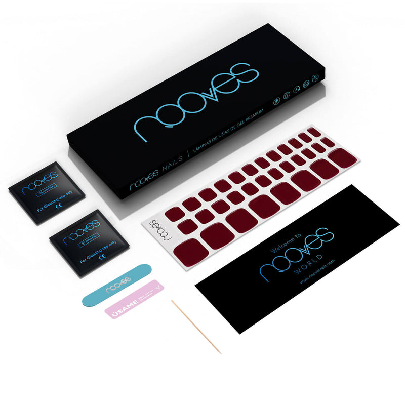 Kit de uñas de gel Láminas de Gel Pedi - Mezzanote - Nooves Nails - Fácil aplicación sin torno