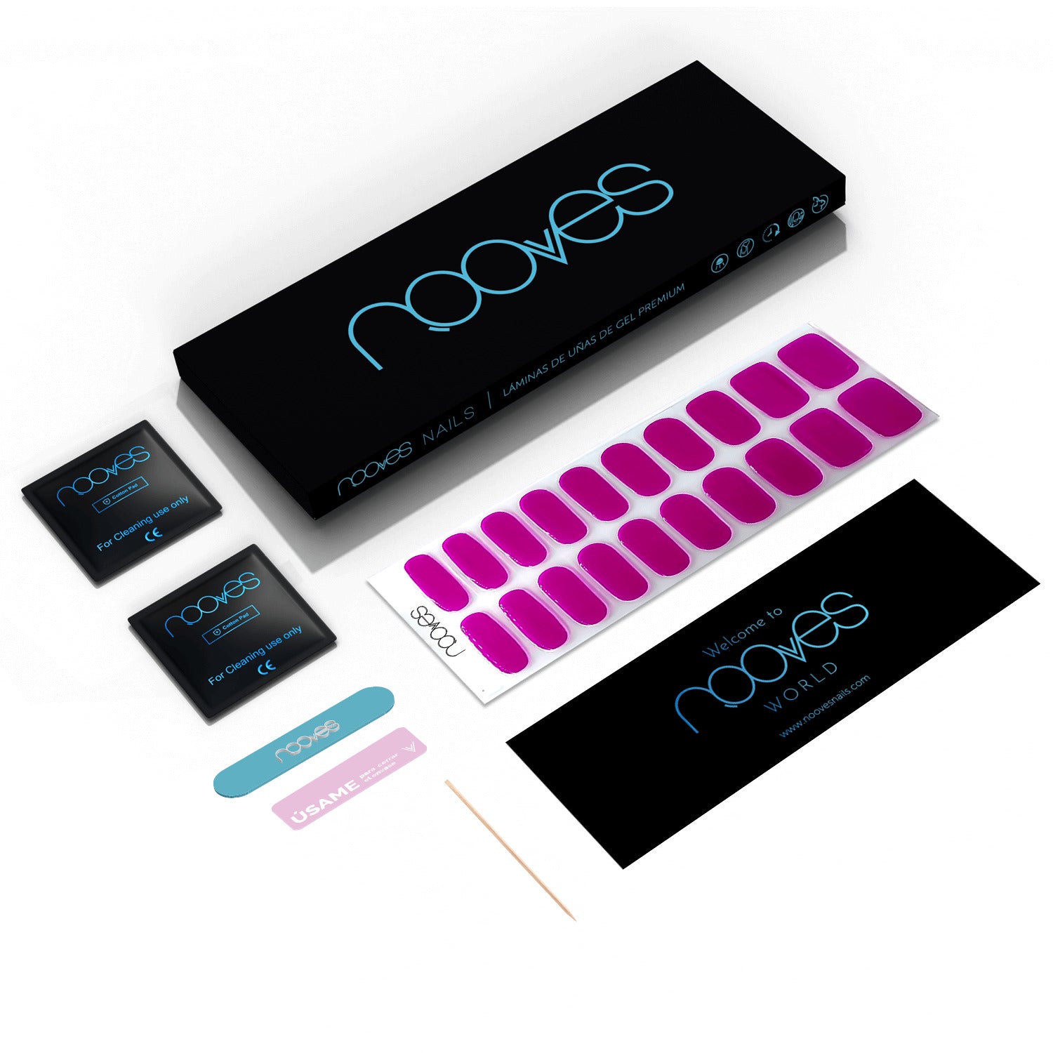 Premium Pre-Cured Gel Nail Foils - Crimson Red - Nooves Nails