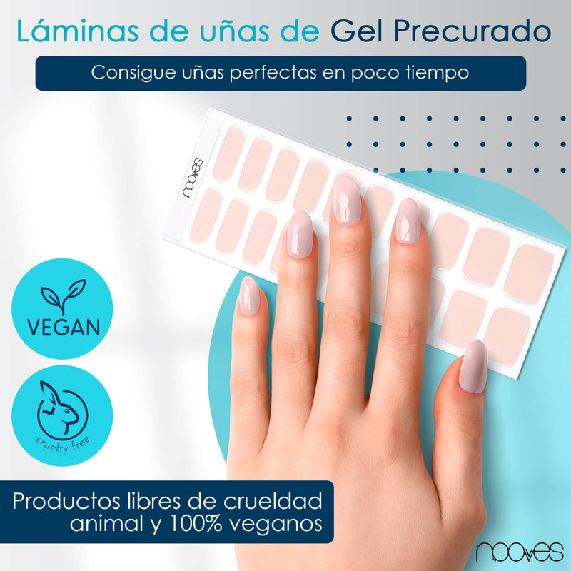 Folhas de Gel - Natural Nude - Nooves Nails