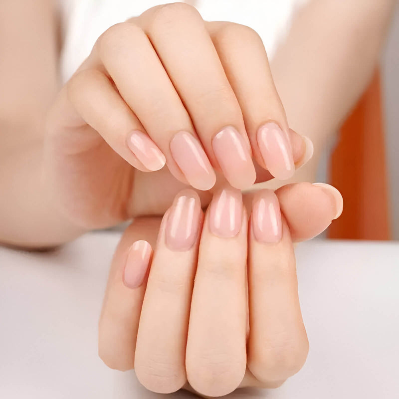 Kit de uñas de gel Láminas de Gel - Natural Nude - Nooves Nails - Fácil aplicación sin torno