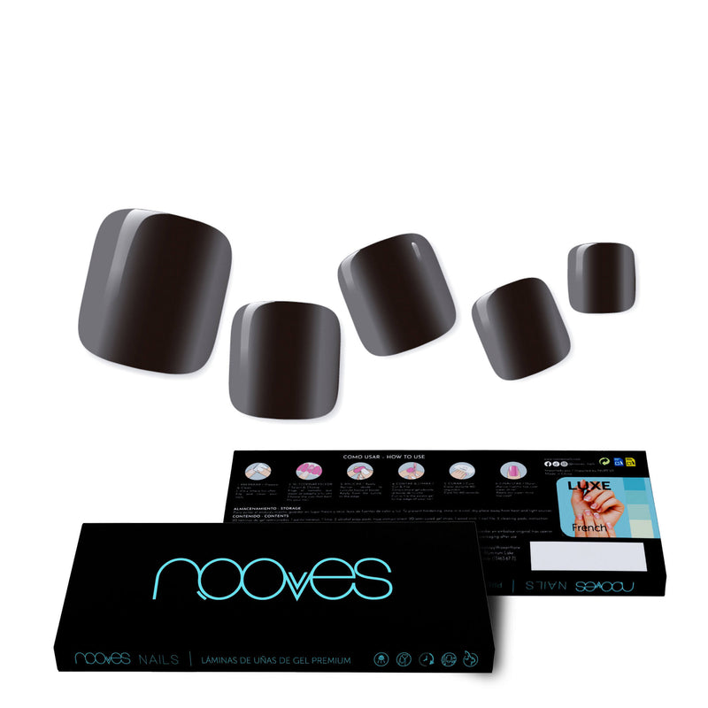 Pedi Gel Nails - Noir Onix - Nooves Nails