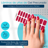 Láminas de Gel  - Ruby Glaze - Nooves Nails