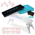 Nooves Premium Pre-Cured Gel Nail Sheet Pack with Art Design Designs + Portable 8w UV/LED Nail Lamp