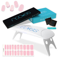 Nooves Premium Pre-Cured Gel Nail Sheet Pack with Art Design Designs + Portable 8w UV/LED Nail Lamp