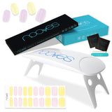 Pack Lámina de uñas de gel Premium precurado Nooves Diseños Art Design + Lámpara uñas UV/LED PORTÁTIL 8w