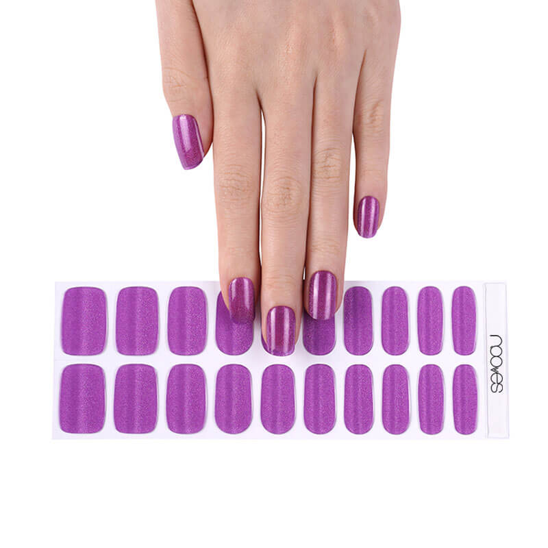 Textura y grosor láminas Láminas de Gel - Purple Twist  - Nooves Nails - Gel auténtico semicurado al 60%