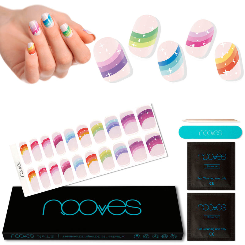 Folhas de Gel - Rainbow Star - Nooves Nails