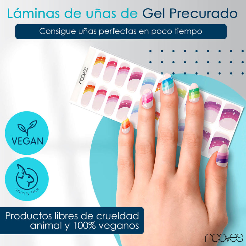 Folhas de Gel - Rainbow Star - Nooves Nails