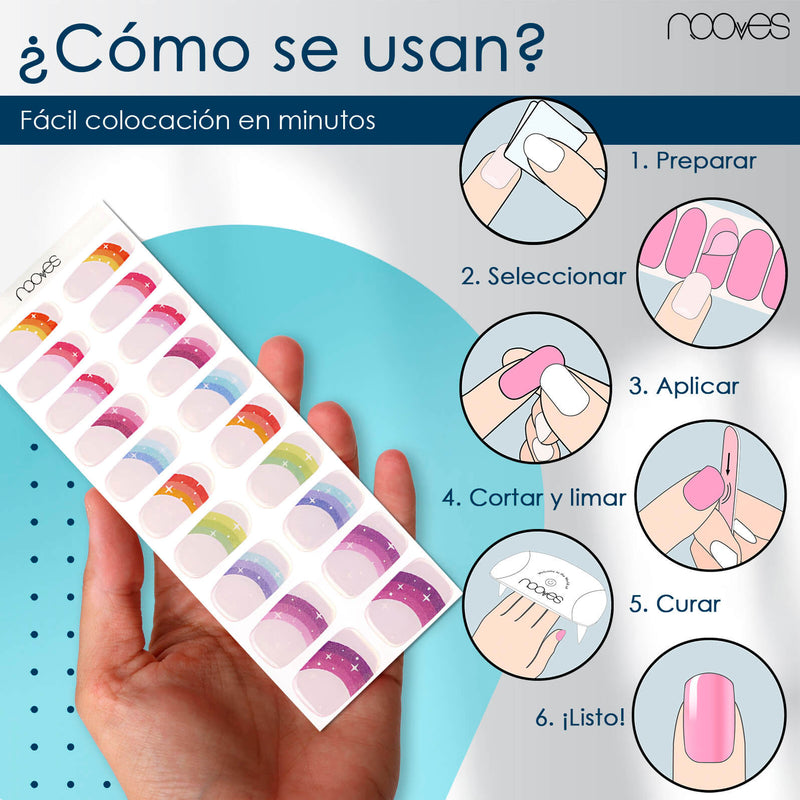 Folhas de Gel - Rainbow Star - Nooves Nails