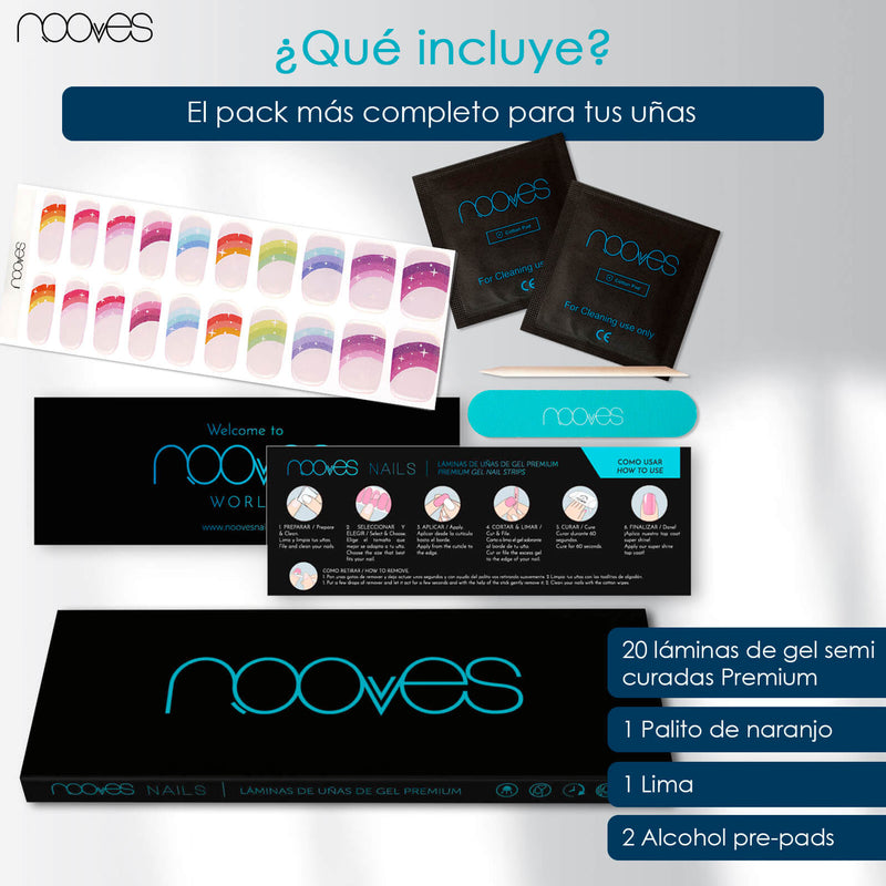 Folhas de Gel - Rainbow Star - Nooves Nails