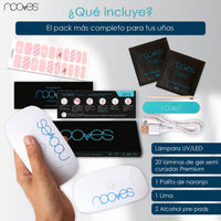 Pack Lámpara NOOVES con láminas de gel semicurado Silent Snow, imagen 3