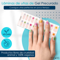 Gel Nail - Smiley Flowers - Nooves Nails