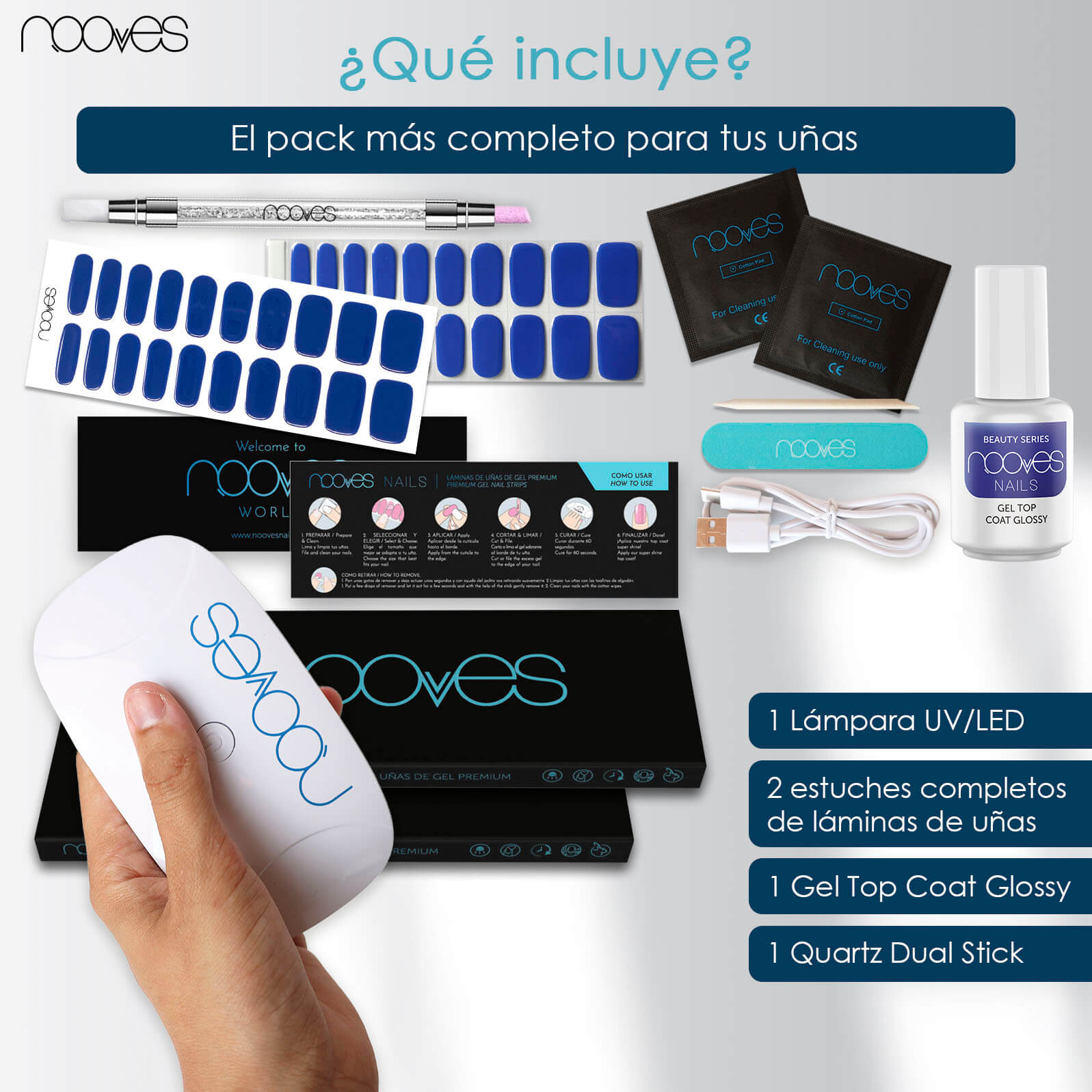 Starter Kit Beauty Blue - Pack de Iniciación con Top Coat - Royal Blue - Eaux Profondes