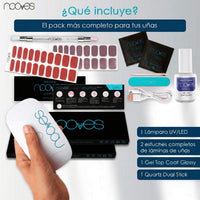 Starter Kit Beauty Red - Pack de Iniciación con Top Coat - Crimson Red - Ruby Claret