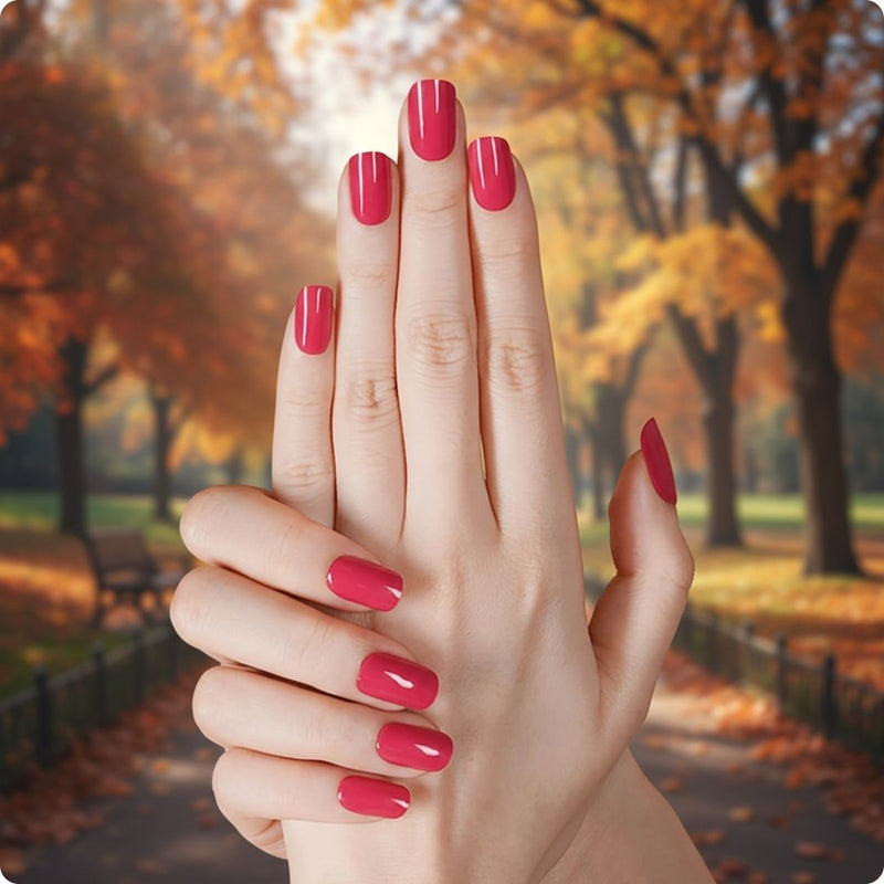 Láminas de Gel Semicuradas Láminas de Gel - Strawberry - Nooves Nails - Calidad Profesional Nooves