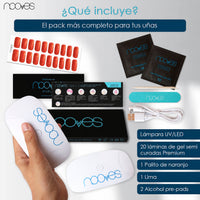 Ver detalle Pack Lámina de uñas de gel Premium precurado Nooves Diseños Cat Eye + Lámpara uñas UV/LED PORTÁTIL 8w 7