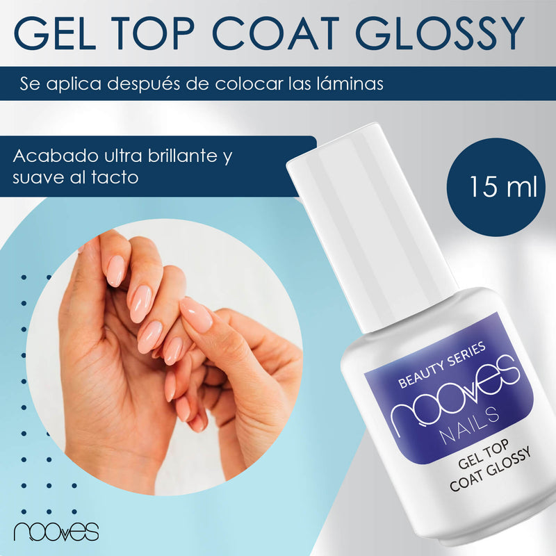 Kit Inicial Beauty Blue - Pacote Inicial com Top Coat - Nooves Nails