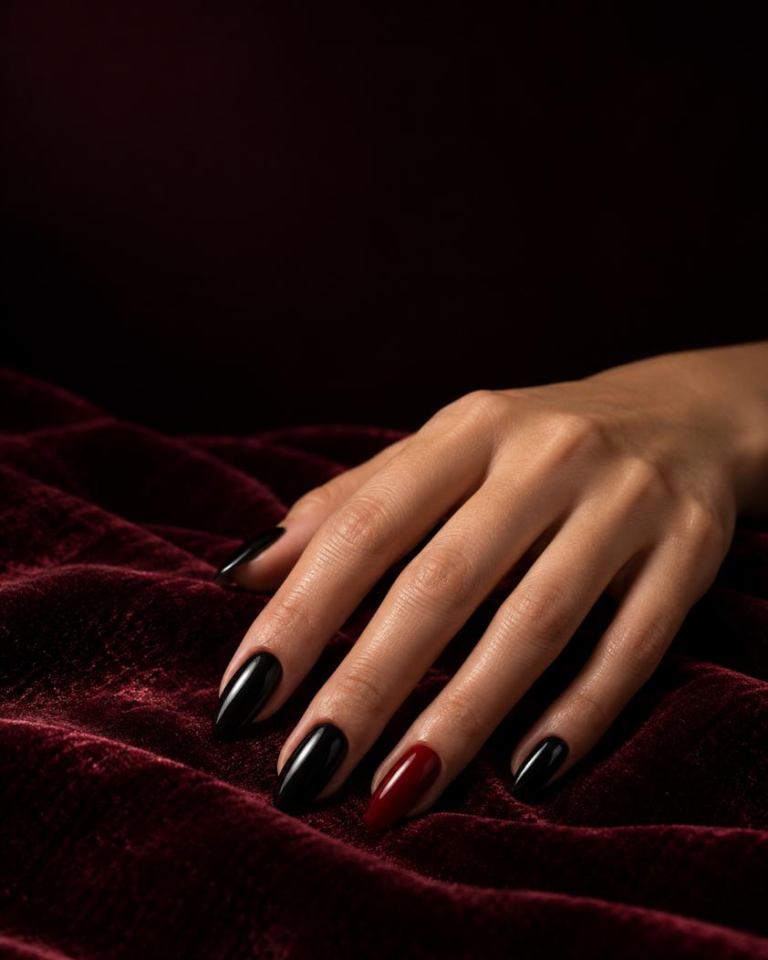 NOOVES gel manicure in Dark Green — fall 2026 colors