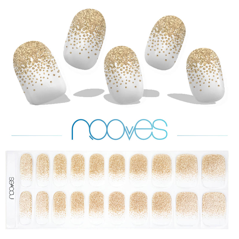 Folhas de Gel - Gold Glitter - Nooves Nails 