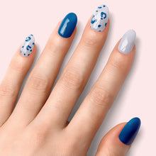 Lámina de gel Blue Leopard - manicura animal print azul para viaje NOOVES