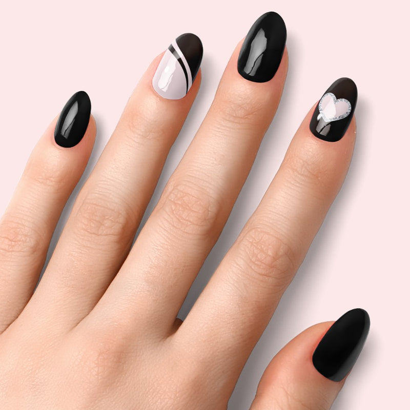 Láminas de Gel Semicuradas Dark Heart - Calidad Profesional Nooves