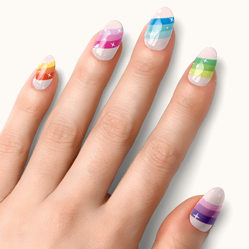 Folhas de Gel - Rainbow Star - Nooves Nails