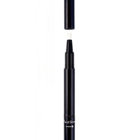 Nail Beauty Pen 2 en 1 NOOVES, base y top coat en un solo bolígrafo, con el capuchón retirado