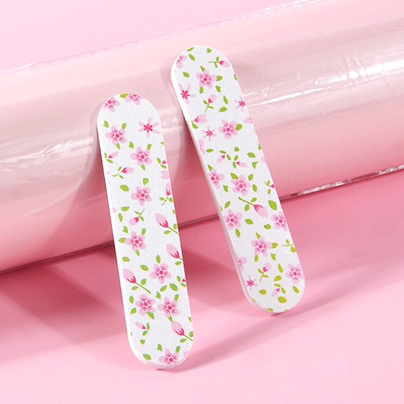 Pack of 5 Decorated Nail Files for Manicure and Pedicure - Double-sided use