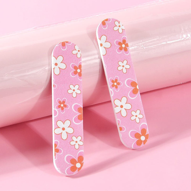 Pack of 5 Decorated Nail Files for Manicure and Pedicure - Double-sided use