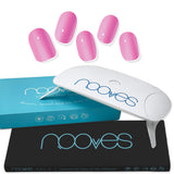 Pack Nooves Nails Folha de gel premium pré-curada Pink Designs + Lâmpada UV/LED 8W PORTÁTIL - Lâmpada secadora de unhas 8W