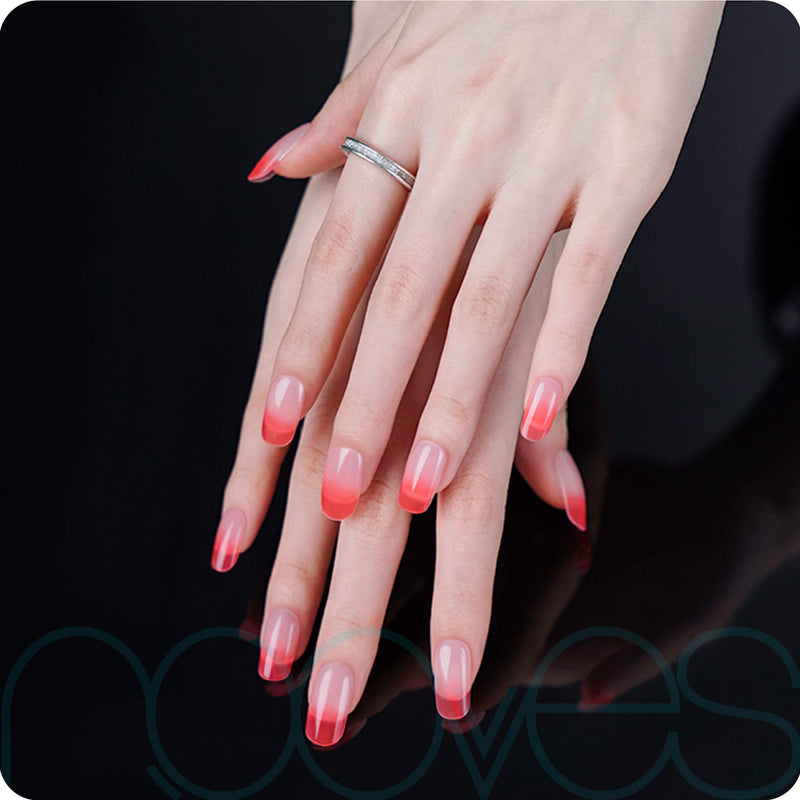 Textura y grosor láminas Láminas de Gel - Cherry Blossom -  ¡Cambian de color!  - Nooves Nails - Gel auténtico semicurado al 60%