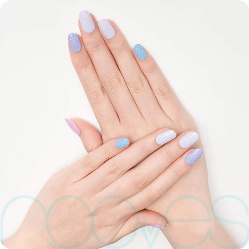 Láminas resistentes al agua Láminas de Gel - Happy Polka- Nooves Nails - Duración más de 14 días