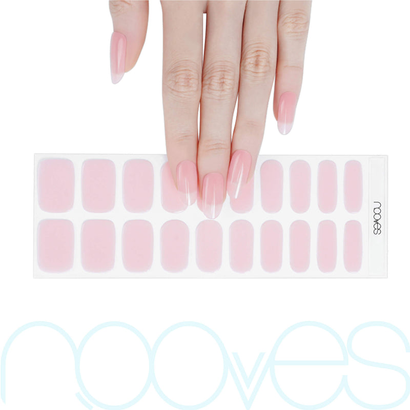 Uñas de gel Láminas de Gel - Pale Pink - Nooves Nails curadas con lámpara UV - Brillo espejo