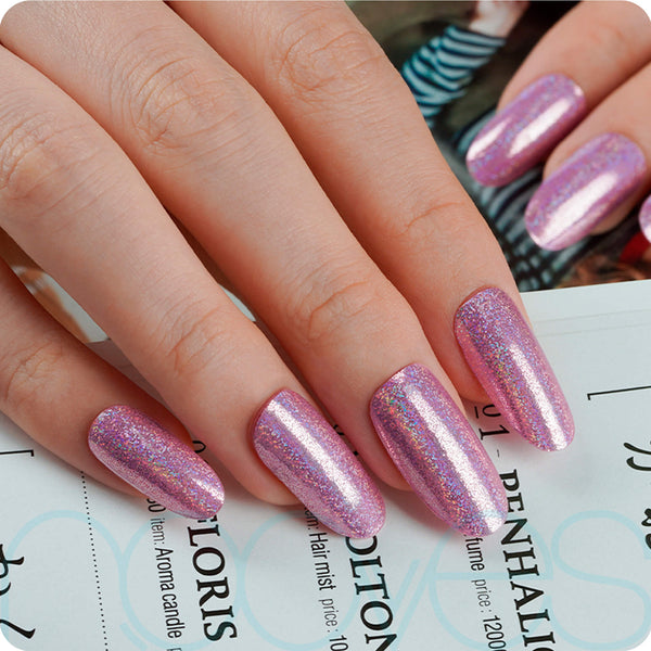 Folhas de Gel - Sparkling Pink - Nooves Nails 