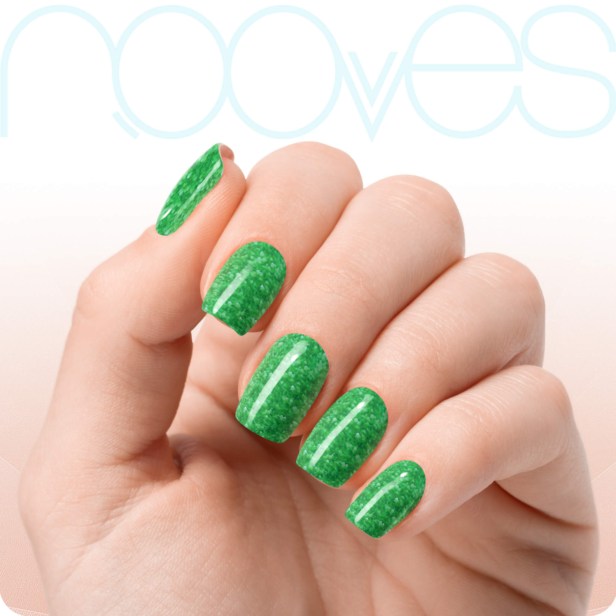 Láminas de Gel - Jade Glitter - Nooves Nails