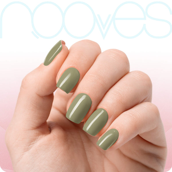 Folhas de Gel - Olive Green - Nooves Nails 