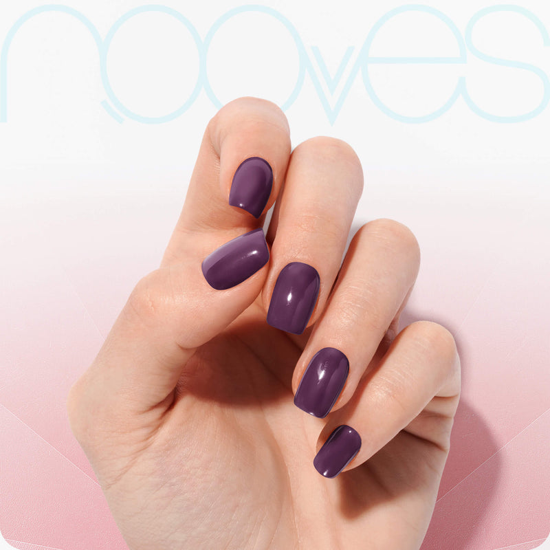 Diseño de uñas Láminas de Gel - Perfectly Violet  - Nooves Nails - Veganas, Cruelty-Free y Hema-Free
